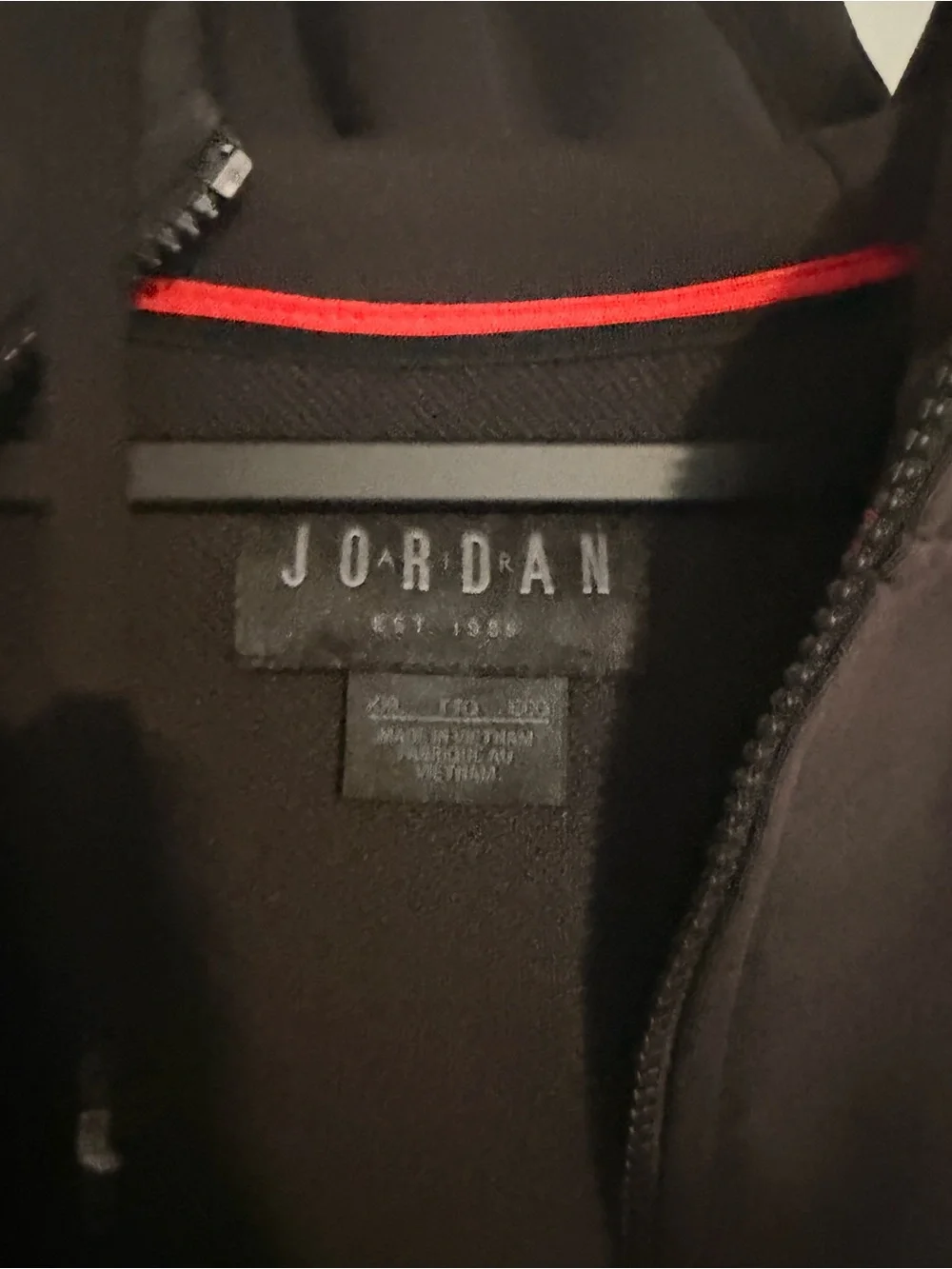 Air Jordan Jacket Sweatshirt Hoodie Mens 2XL Jumpman Full Zip Graphic Black
